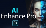 AI人工智能人像精修修图PS动作 Pix Space AI Enhance Pro Actions