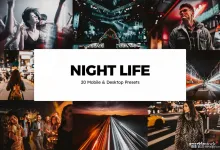 夜景城市夜生活人像LR/LUT预设Night Lightroom Presets and LUTs