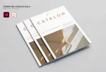 家具产品目录排版布局商业印刷InDesign模板 第6卷