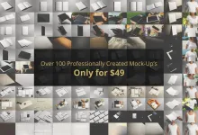 MockupCloud - 200+企业文具传单手机T恤文具品牌样机模型套装
