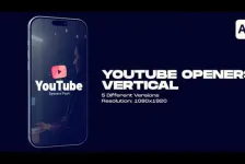 AE模板-垂直YouTube社交媒体片头开场展示模板 VH-61627601