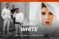 优雅奶油人像LR预设 Hydrozi - Milky White - Actions and Presets