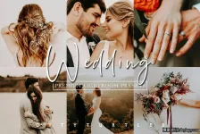 暖色电影婚礼情绪人像调色LR预设Moody Wedding Lightroom Presets