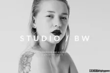 工作室黑白电影胶片人像调色Lightroom预设 Black White preset