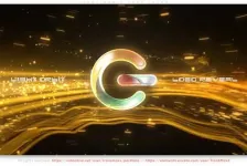 AE模板-动态光源穿过场景光轨LOGO标志模板VH-61753994