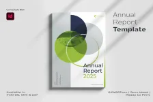 公司企业年度报告排版设计布局可打印InDesign模板
