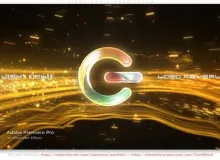 PR模板-粒子能量发光标志LOGO动画免费模板 VH-61810746