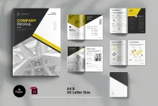 公司档案模板干净且富有创意的公司档案InDesign模板
