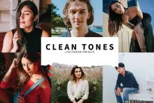 电影感胶片人像调色Lightroom预设Clean Tones Lightroom Presets