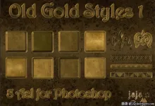 Photoshop黄金文本样式包 Golden Styles