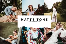 磨砂哑光电影胶片调色Lightroom预设Matte Tone Lightroom Presets