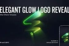 AE模板-干净现代的发光LOGO标志动画开场模板VH-61829738