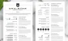 创意4页可打印简历排版布局设计InDesign模板