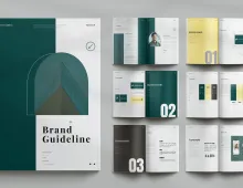 公司企业品牌指南排版布局设计InDesign模板