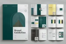 公司企业品牌指南排版布局设计InDesign模板