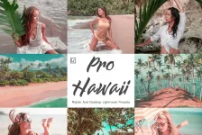 夏威夷旅拍网红人像写真摄影后期调色Lightroom预设与手机LR预设