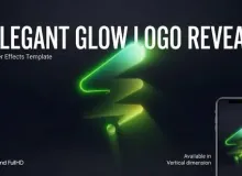 AE模板-干净现代的发光LOGO标志动画开场模板VH-61829738