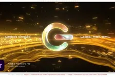 PR模板-粒子能量发光标志LOGO动画免费模板 VH-61810746
