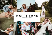 磨砂哑光电影胶片调色Lightroom预设Matte Tone Lightroom Presets