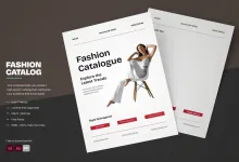极简优雅且专业的目录模板设计排版布局InDesign模板