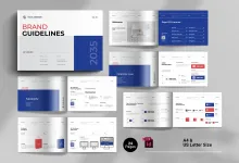 摄影师创业者创意宣传册品牌指南布局InDesign模板
