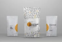 4个食品袋包装样机模型