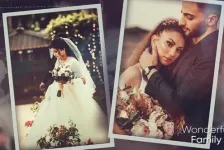 AE模板-复古电影婚礼幻灯片开场片头模板 VH-53744655