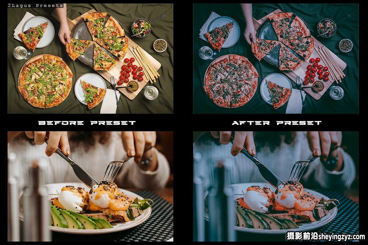 黑暗电影美食胶片lr预设及手机lr预设Film Food Lightroom Presets