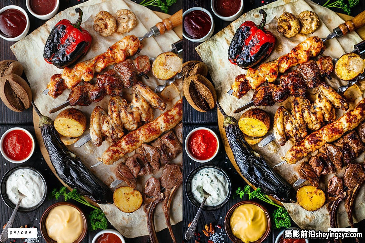 13种高端棚拍美食摄影后期调色Lightroom预设 Food Premium Lightroom Presets