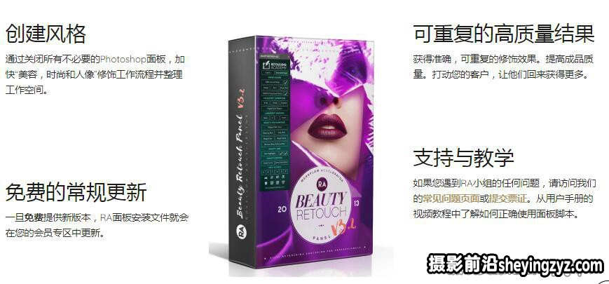 RA Beauty Retouch Panel v3.3中文汉化版|人像精修D&amp;B中性灰磨皮扩展插件