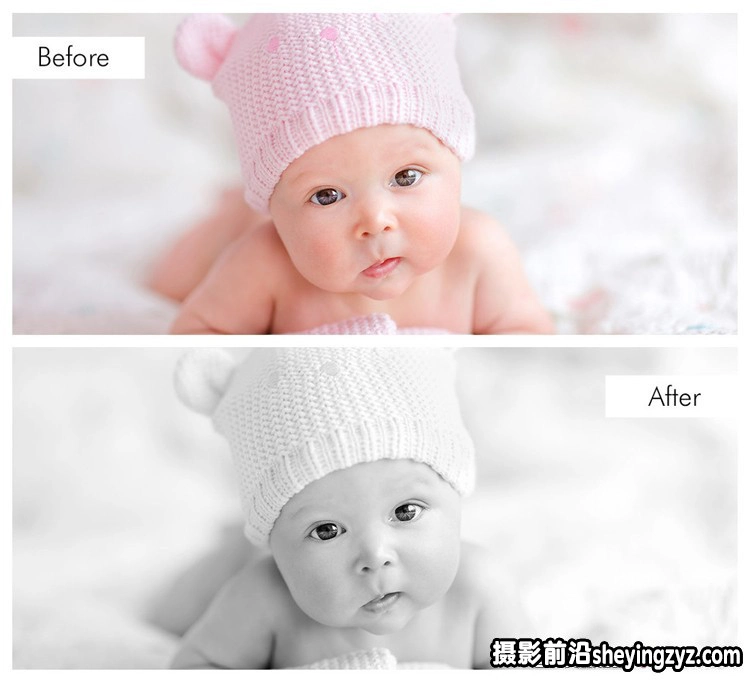 40种经典黑白人像调色Lightroom预设 Black and White Workflow