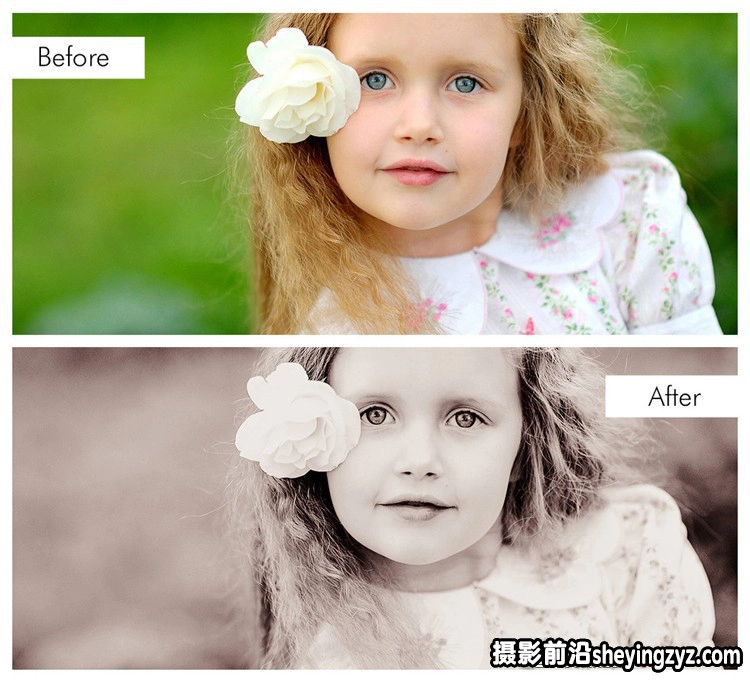 40种经典黑白人像调色Lightroom预设 Black and White Workflow