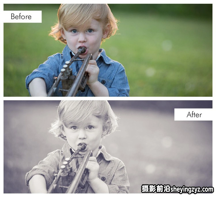 40种经典黑白人像调色Lightroom预设 Black and White Workflow