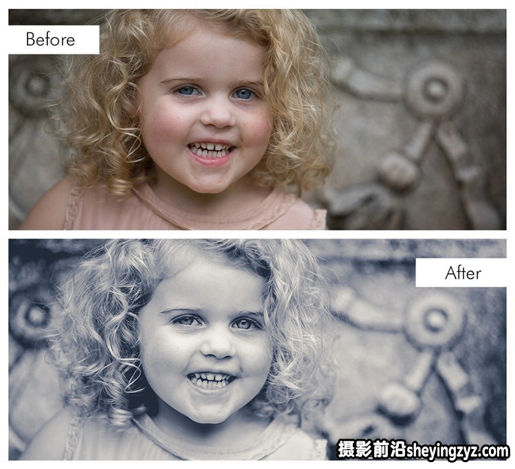 40种经典黑白人像调色Lightroom预设 Black and White Workflow