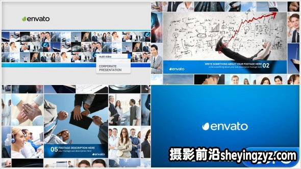商务企业公司多视频照片宣传展示AE模板