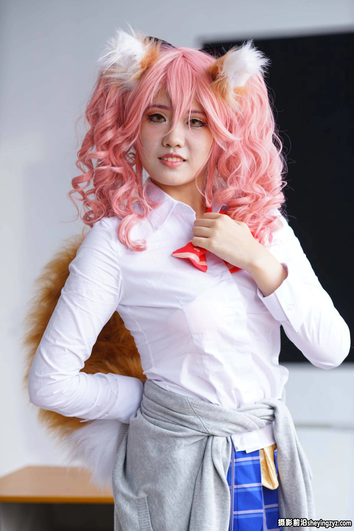 Cosplay制服美女人像摄影索尼RAW原片修图练习素材46张