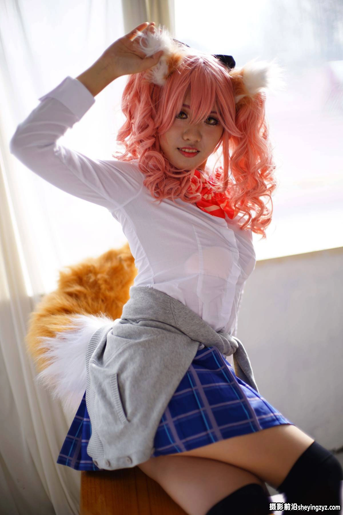 Cosplay制服美女人像摄影索尼RAW原片修图练习素材46张