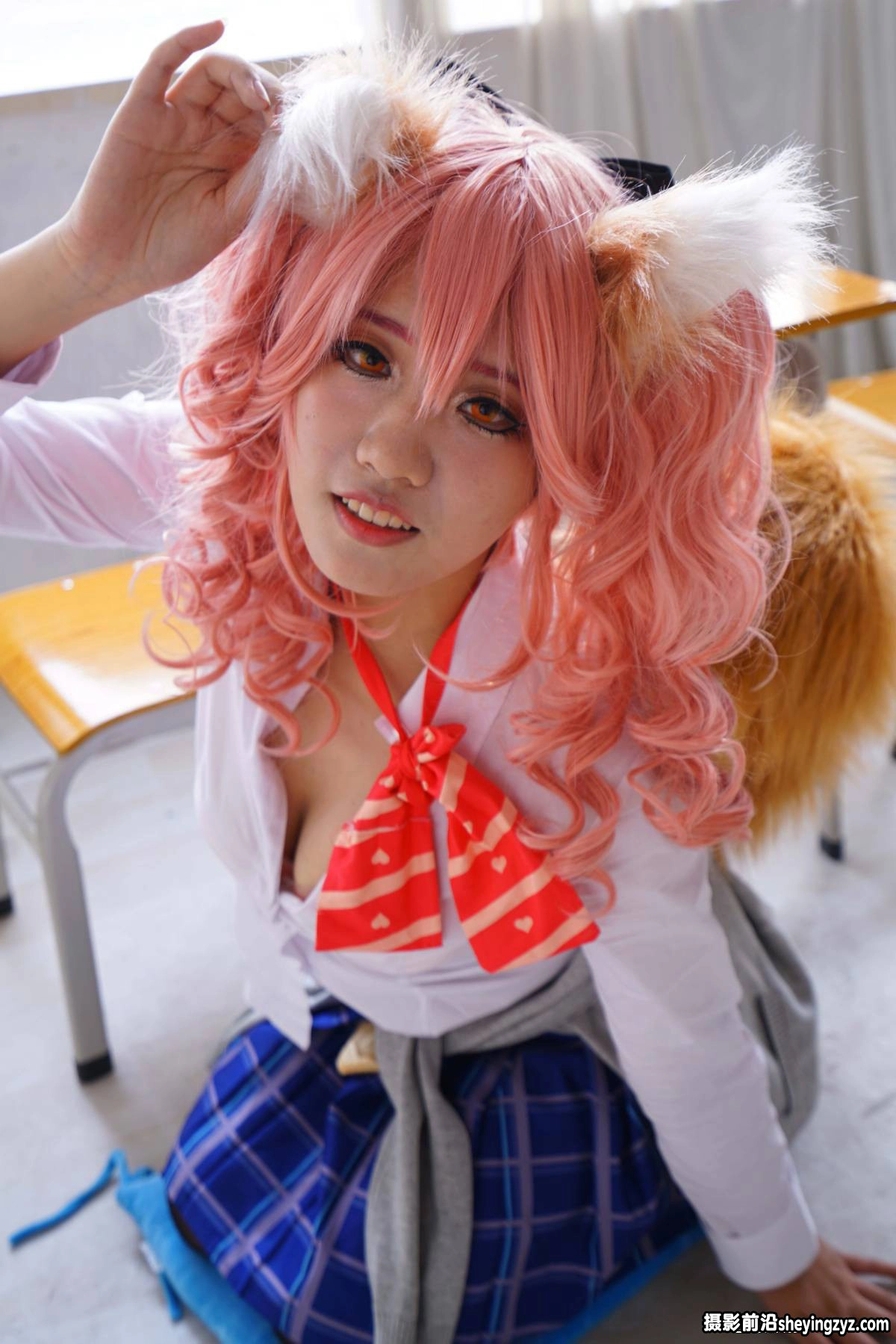 Cosplay制服美女人像摄影索尼RAW原片修图练习素材46张