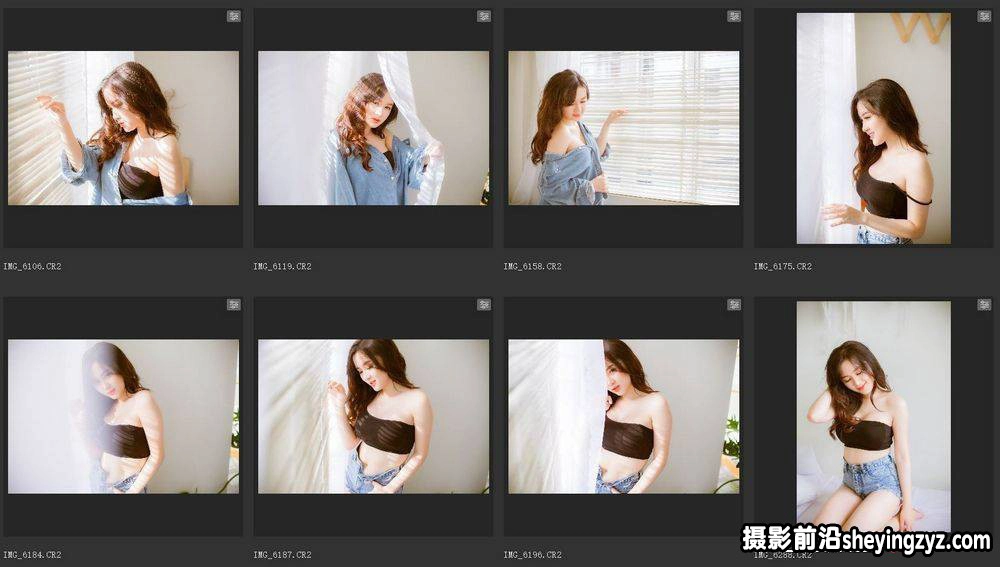 美女私房性感写真人像摄影佳能RAW原图练习素材8张