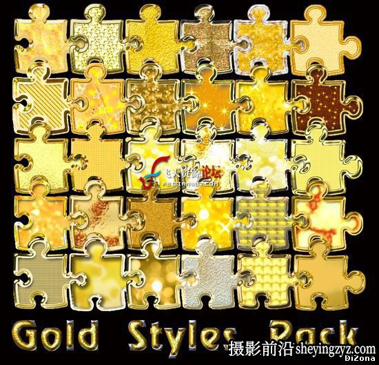 30种黄金图案PS样式