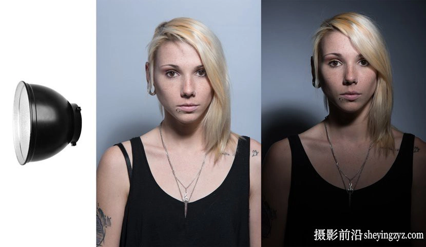 摄影器材-使用不同的灯罩打光的效果对比