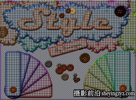布艺缝纫布纹PS样式（psd+asl）