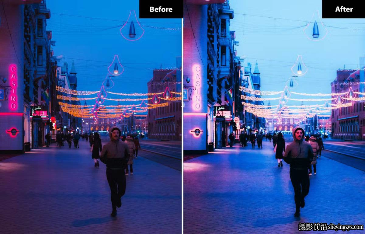 城市夜景霓虹风光Lightroom预设及photoshop调色预设