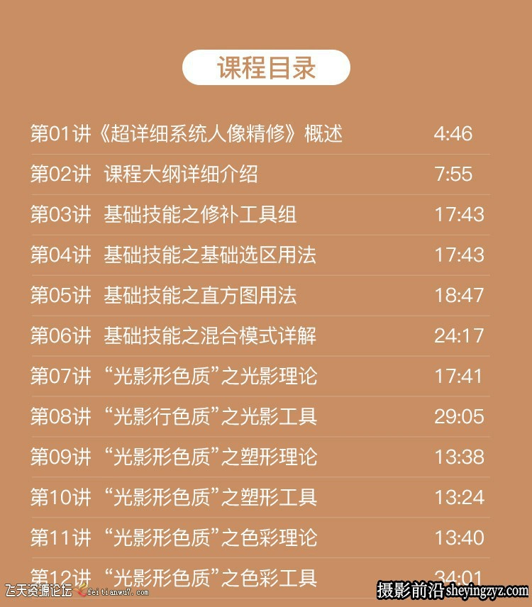 涛子商业人像精修完整版教程 -超详细系统人像精修教程含素材