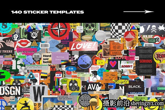 标志品牌贴纸PS样机模型大合集