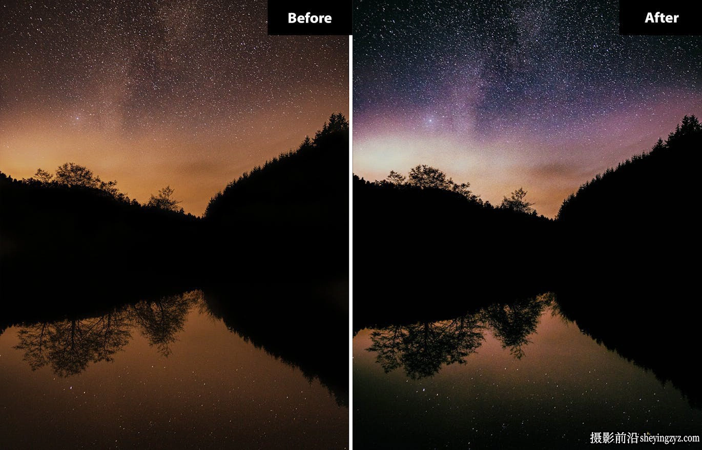 免费lr预设-6种星空银河夜景风光后期调色免费Lightroom预设手机LR预设