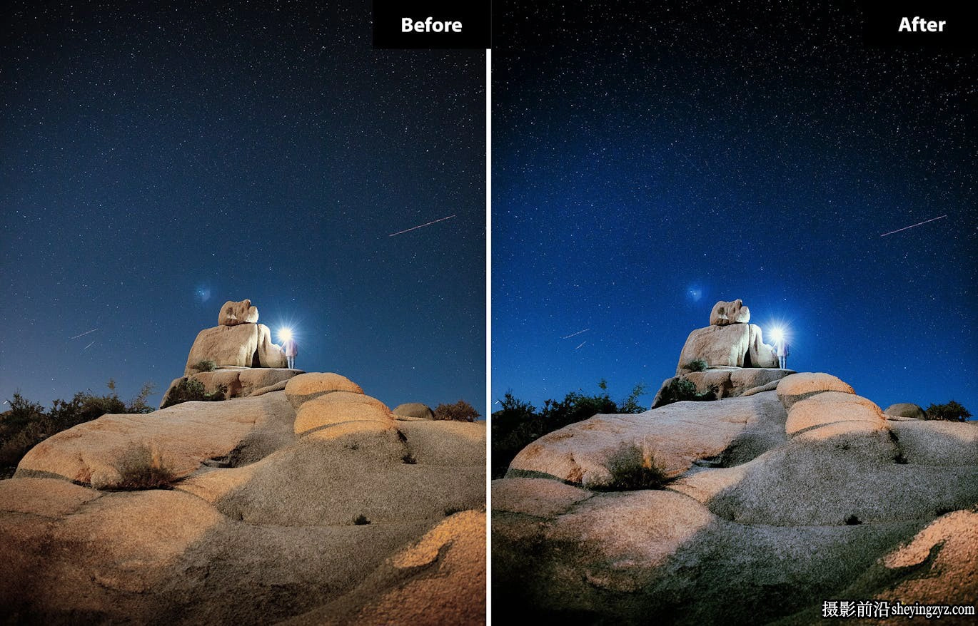 免费lr预设-6种星空银河夜景风光后期调色免费Lightroom预设手机LR预设