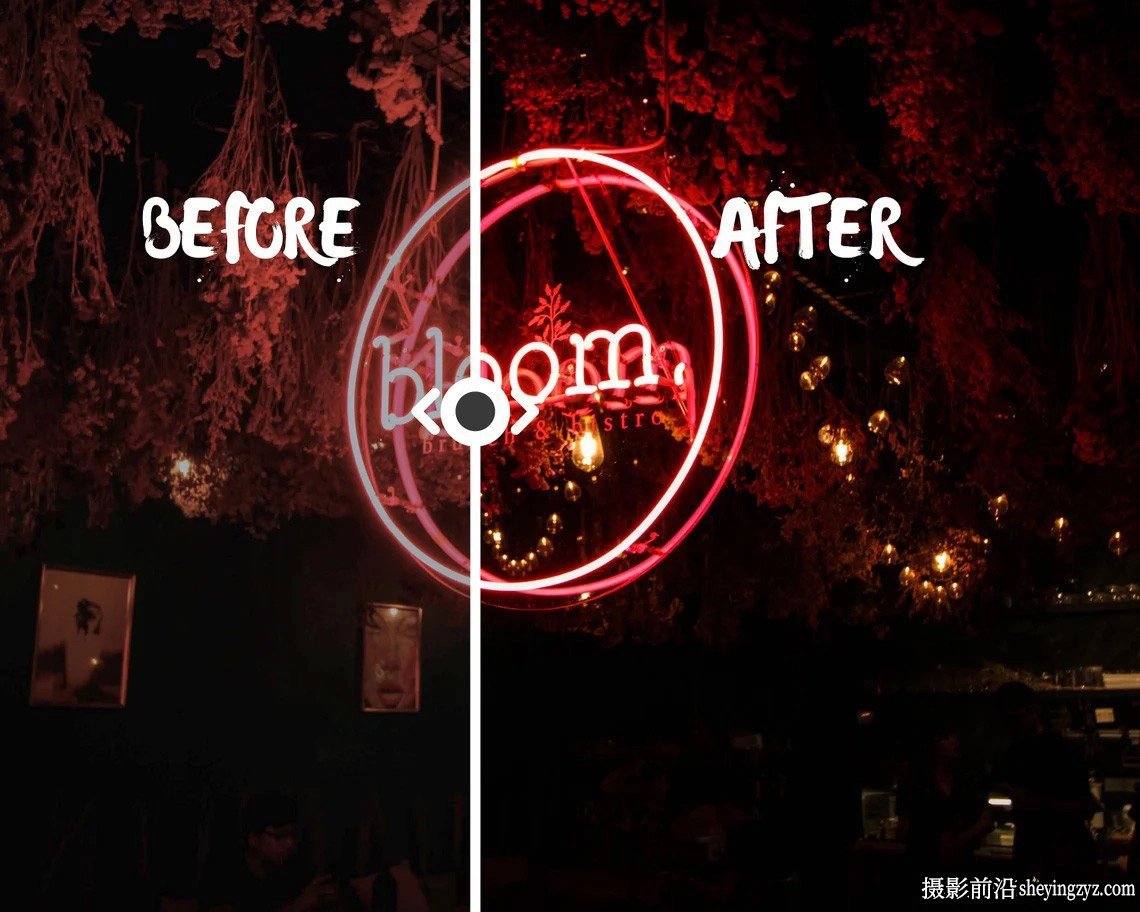 100种城市夜景霓虹灯后期调色Lightroom预设手机LR预设