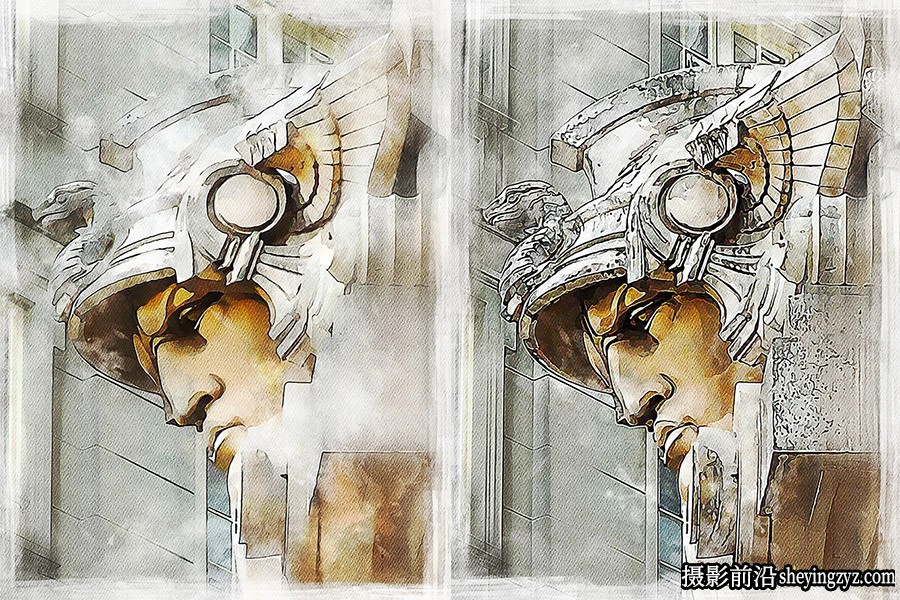 水彩画风格PS动作 Watercolor Illustration Action 附视频教程
