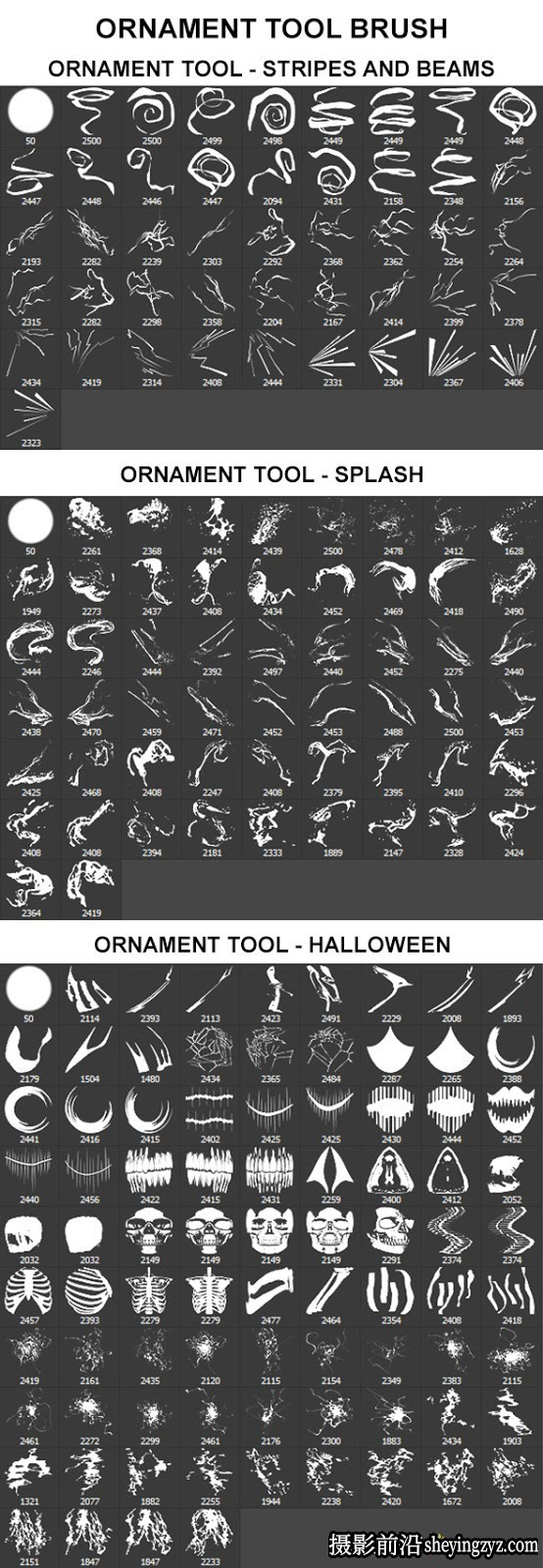 人体彩妆艺术PS动作 Ornament Tool Action(附视频教程)
